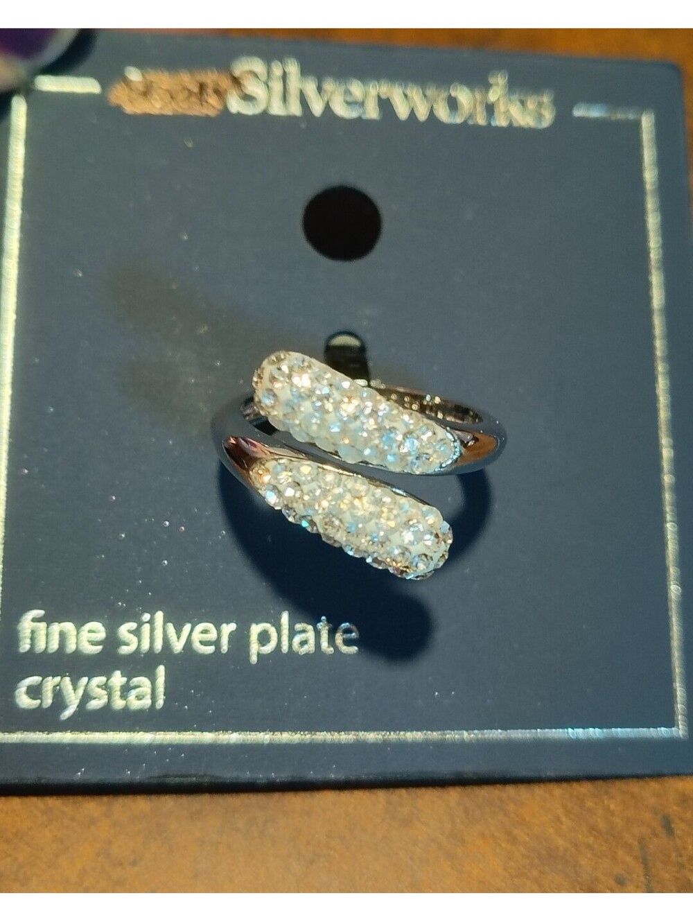 Belk Silverworks Crystal Plate Fine Jewelry Ring